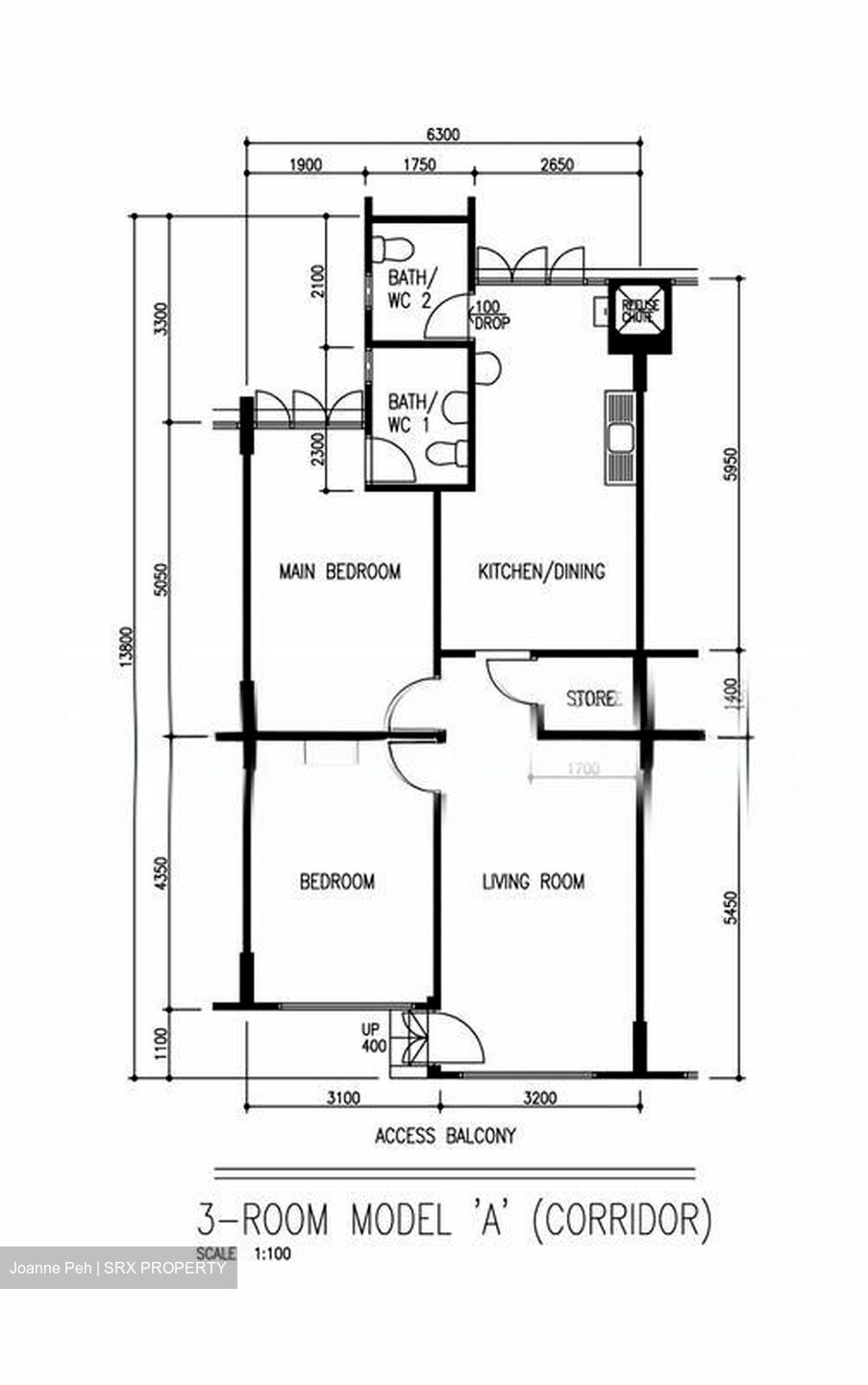 Blk 236 Tampines Street 21 (Tampines), HDB 3 Rooms #594940021